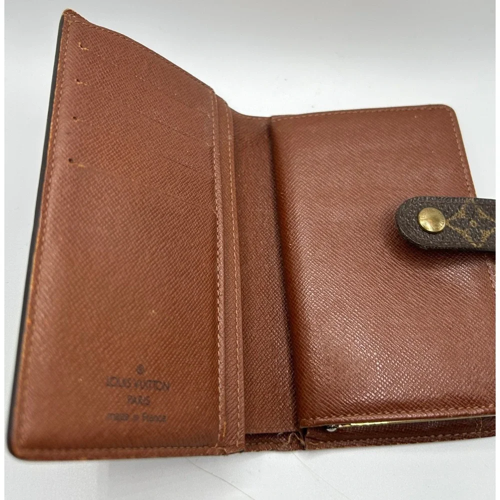 Louis Vuitton Monogram Viennois Kiss lock Wallet‎ Coin Purse#360